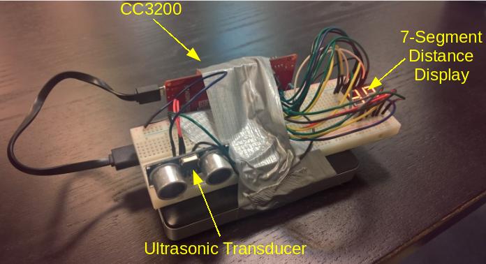 Car Distance Sensor using CC3200