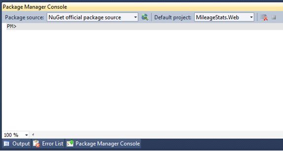 The Package Manager Console