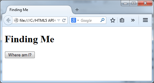 Figure 1: finding_me.html on a Browser