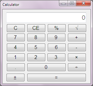 Windows Forms version of the Calculator
