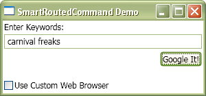 Screenshot of demo application