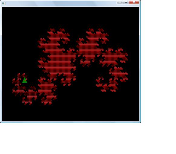 Dragon curve generated using L-system