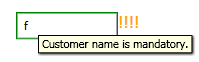 An ErrorTemplate with the ToolTip for the TextBox set to the error message.