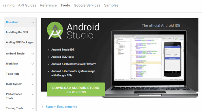 get android studio