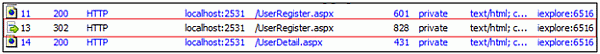 HTTP request to the browser