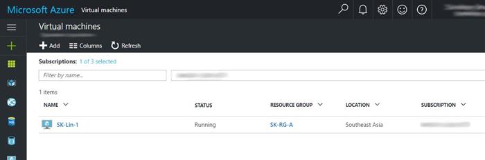 Azure Subscription with VM