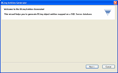 DLinq Entities generator add-in application