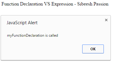 Function Declaration And Function Expression 