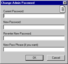 LogDemo Change Password/Passphrase Screen Image