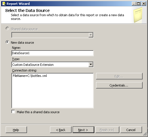 Custom Data Source Extension