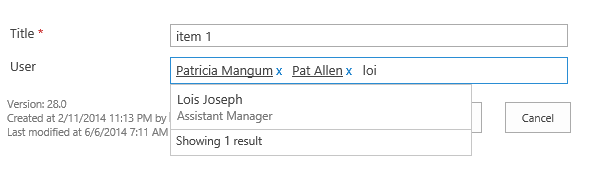 SharePoint Client People Picker