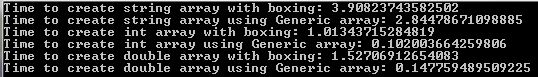 Boxing and Generics Output
